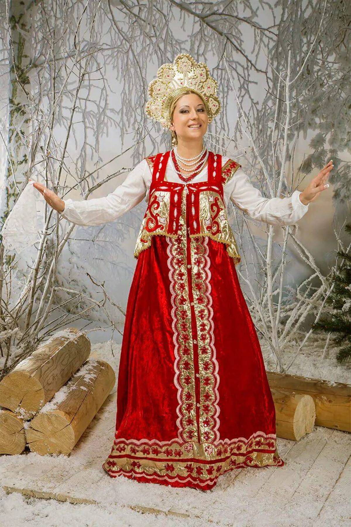 Girls in Slavic costumes in Yuncheng