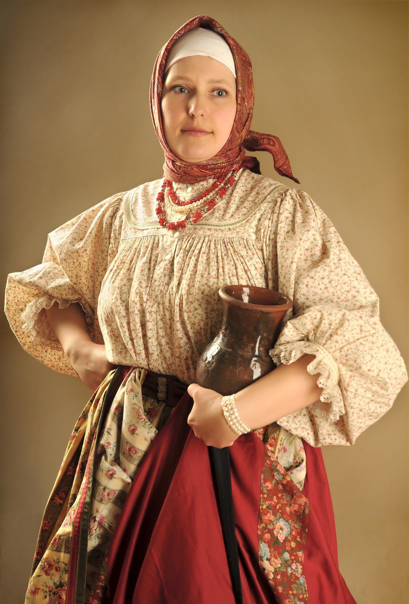 Girls in Slavic costumes in Yuncheng